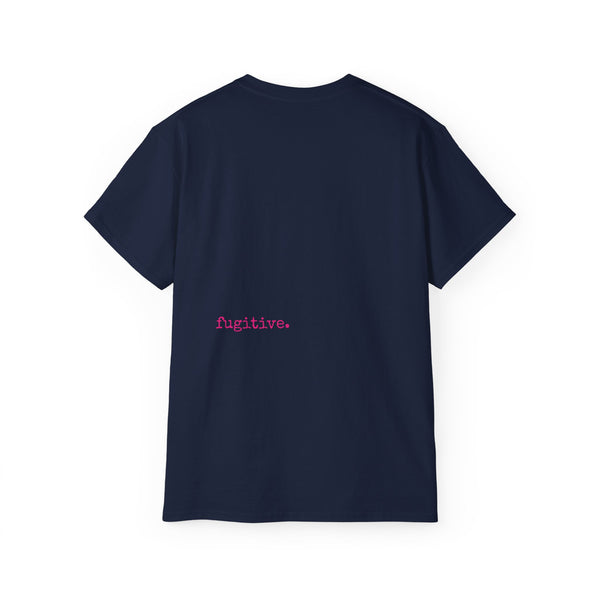 Fugitive Tees- Pink “Live Free” Jumbo Retro Roaring Tiger Head Graphic Tee