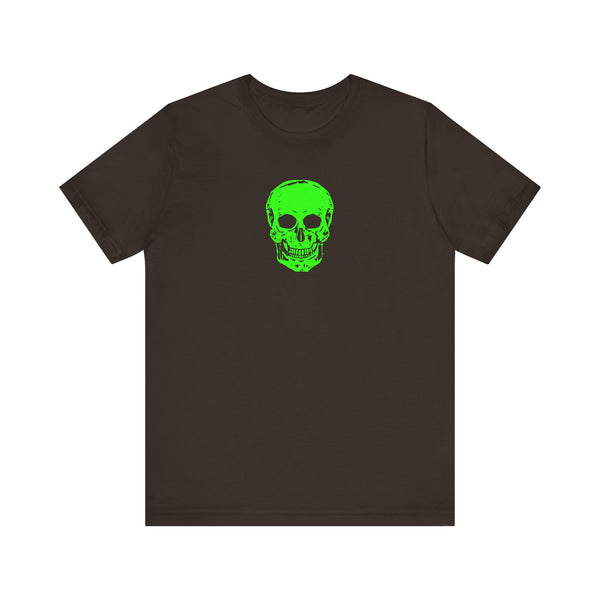 Fugitive Neon Lime Skull Tee - Unisex Jersey Short Sleeve T-Shirt
