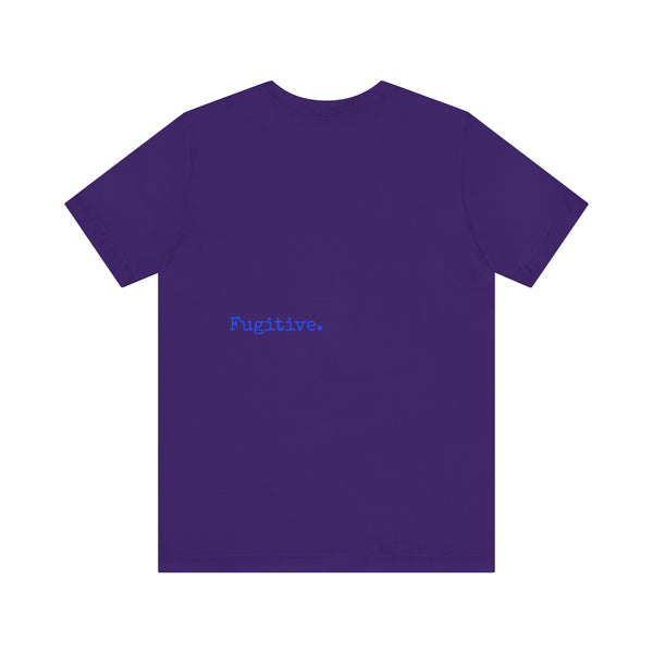 Neon Blue Skull Graphic Tee - Fugitive Statement T-shirt for Bold Style
