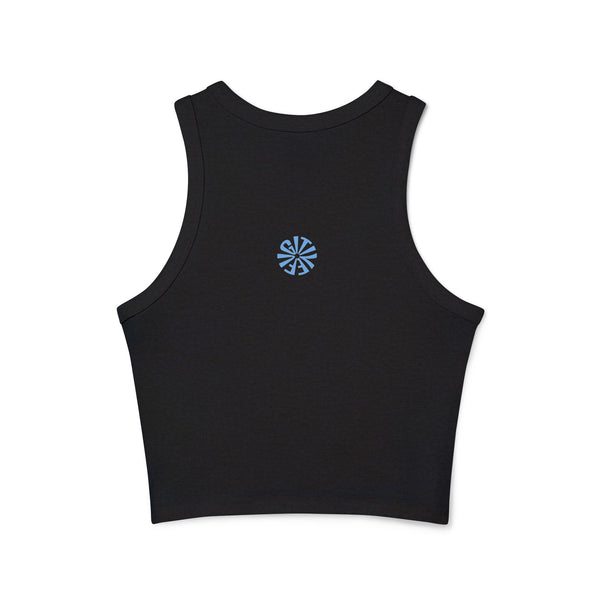 Rebel Tiger Women's Racer Tank Top - Trendy Micro Rib Style