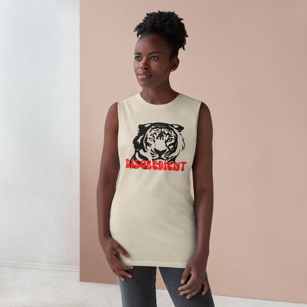 Unisex Disobedient Tiger Tank Top - Bold Graphic Sleeveless Tee for Casual Style