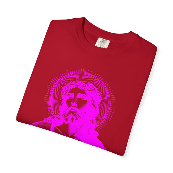 FUGITIVE TEES | SACRED NEON MAGENTA JESUS FREQUENCY TEE