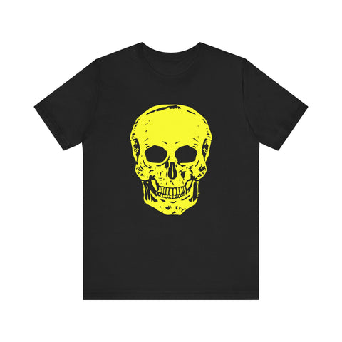 Neon Yellow Skull Graphic Unisex Short Sleeve Tee - Fugitive Design