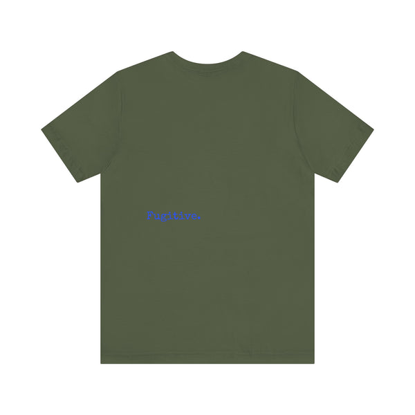 Stylish Unisex Neon Blue Skull Tee - "Fugitive" Graphic T-Shirt