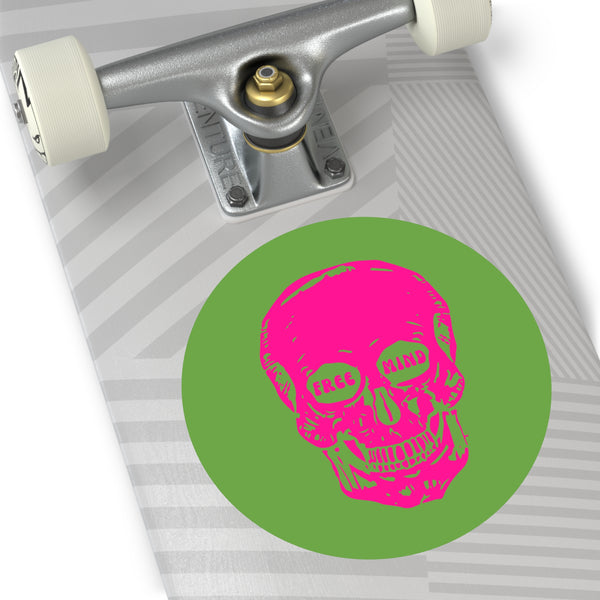 Bold "Free Mind" Round Vinyl Stickers - Funky Decor for Creative Souls