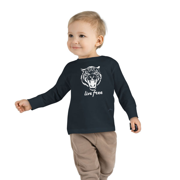 Live Free Tiger Toddler Long Sleeve Tee for Comfort and Style