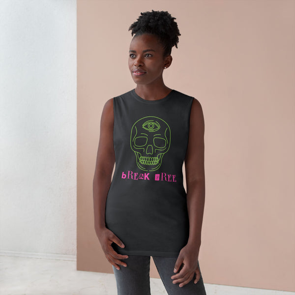 Unisex Barnard Tank - Bohemian Skull Graphic Tee for Festival Vibes