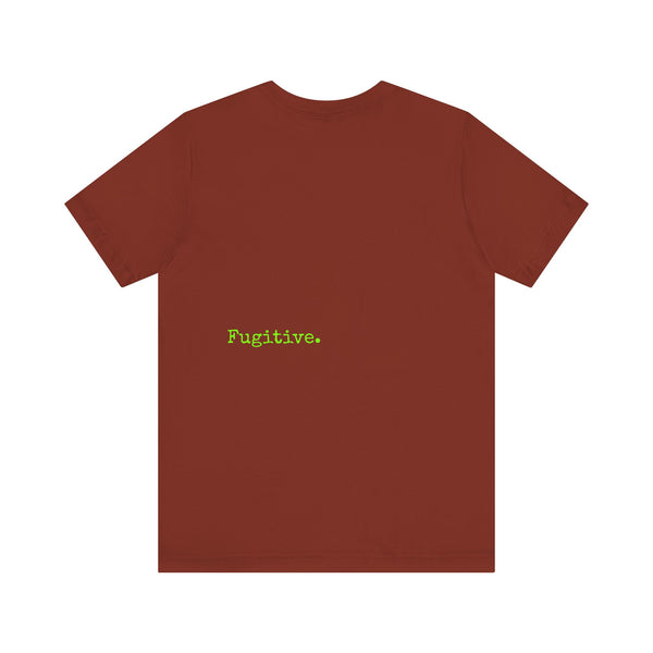 Chic Neon Lime Green Skull Graphic Tee - 'Fugitive.' Unisex Jersey T-Shirt
