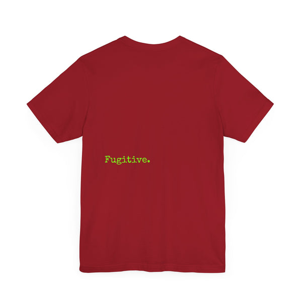 Chic Neon Lime Green Skull Graphic Tee - 'Fugitive.' Unisex Jersey T-Shirt