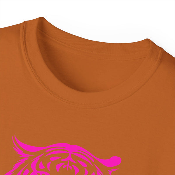 Neon Pink Live Free Tiger Graphic Tee - Unisex Ultra Cotton T-Shirt