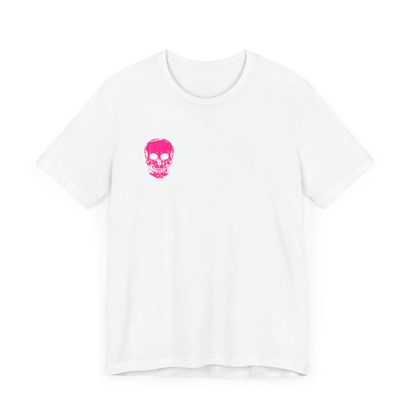 FUGITIVE TEES | NEON PINK MINI SKULL TEE