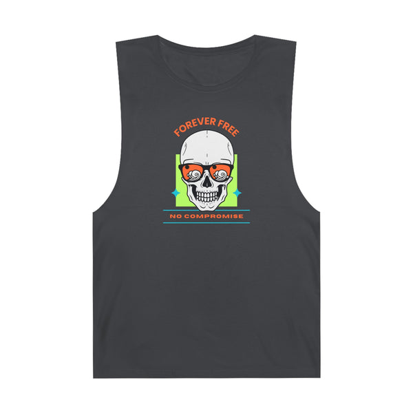 Unisex Skull Graphic Tank Top - Forever Free No Compromise