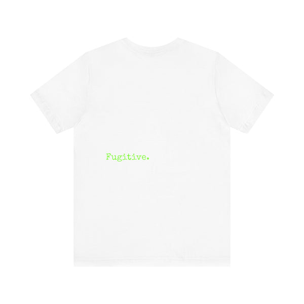 Chic Neon Lime Green Skull Graphic Tee - 'Fugitive.' Unisex Jersey T-Shirt