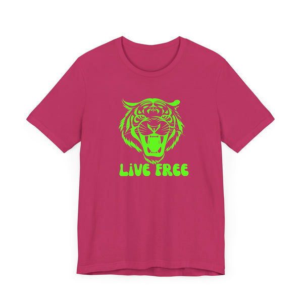 Fugitive Neon Green Live Free Tiger Graphic Tee