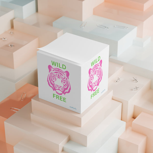 Wild Free Tiger Note Cube - Stylish Memo Pad for Animal Lovers