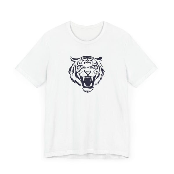 Dark Navy Blue Fugitive Tiger Graphic Tee - Unisex Jersey Short Sleeve Shirt