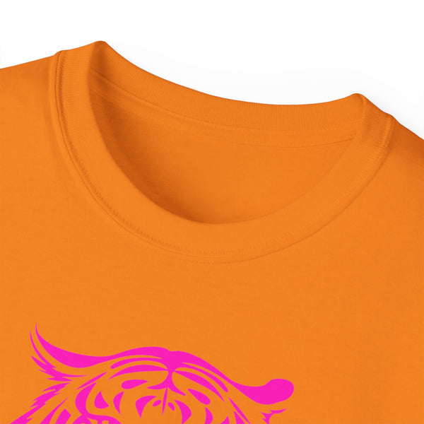 Neon Pink Live Free Tiger Graphic Tee - Unisex Ultra Cotton T-Shirt
