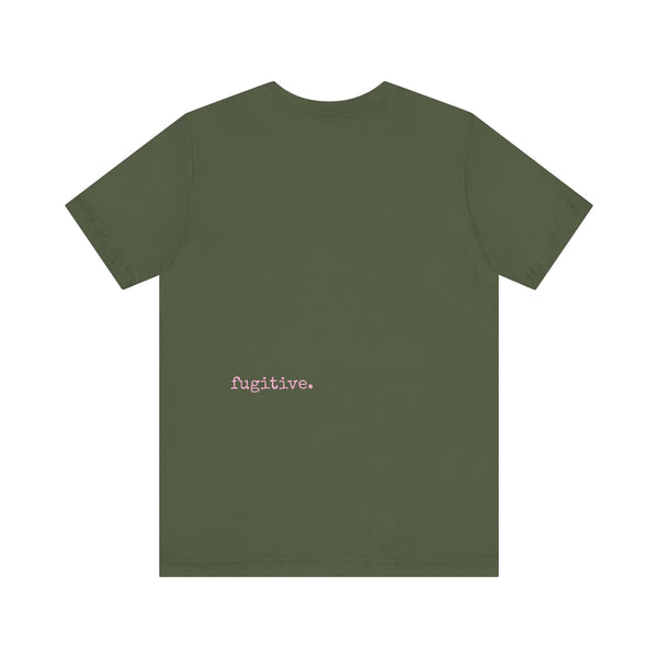 Fugitive Tees - Pink Big Foot Power Stance Front Print Graphic Tee