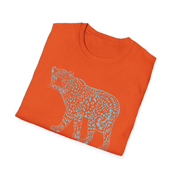 Fugitive Leopard Unisex Softstyle T-Shirt - Trendy Graphic Tee for Wildlife Lovers