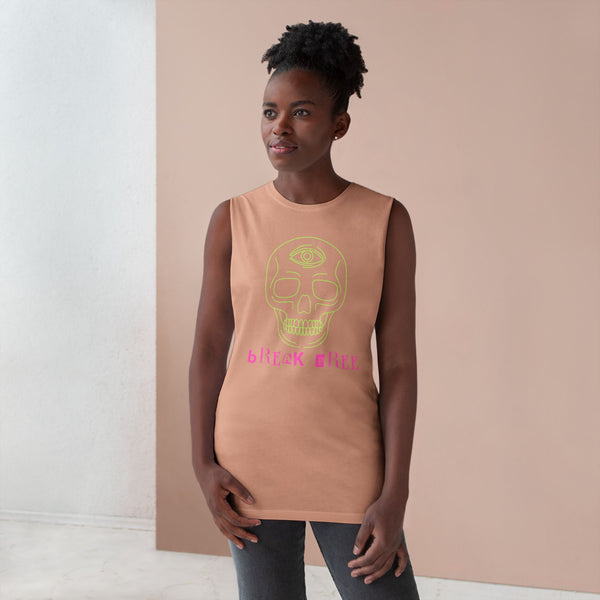 Unisex Barnard Tank - Bohemian Skull Graphic Tee for Festival Vibes