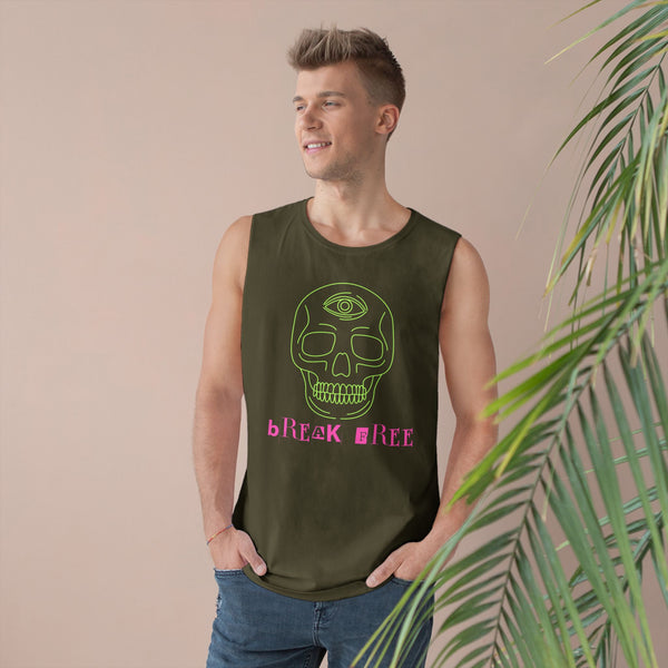 Unisex Barnard Tank - Bohemian Skull Graphic Tee for Festival Vibes