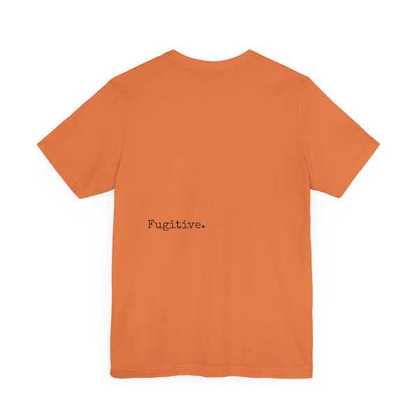 Dark Navy Blue Tiger Graphic Tee - Unisex Short Sleeve Shirt with 'Fugitive' Design