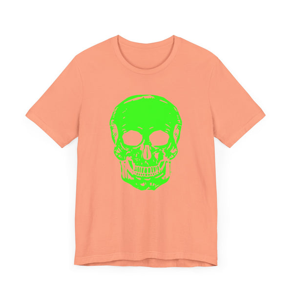 Fugitive Neon Green Skull Graphic Tee - Unisex Jersey Short Sleeve T-Shirt