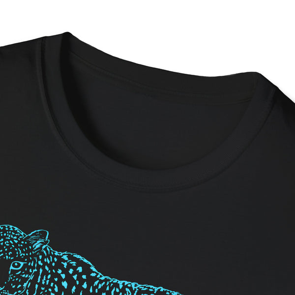 Fugitive Leopard Unisex Softstyle T-Shirt - Trendy Graphic Tee for Wildlife Lovers
