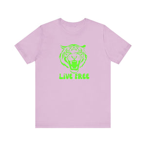 Fugitive Neon Green Live Free Tiger Graphic Tee
