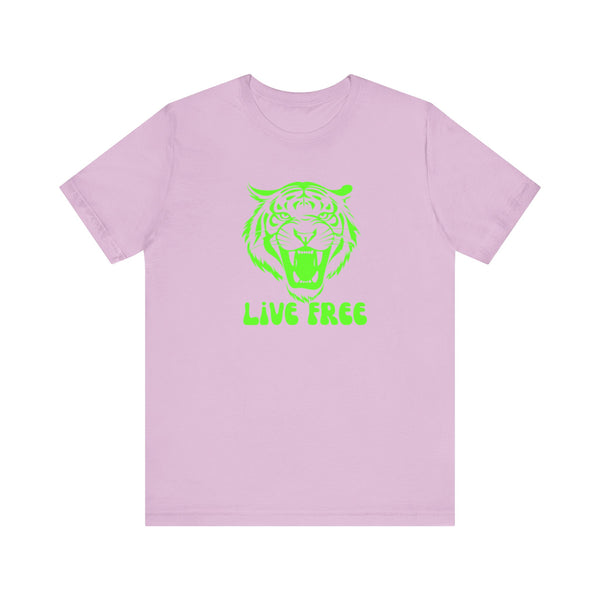 Fugitive Neon Green Live Free Tiger Graphic Tee