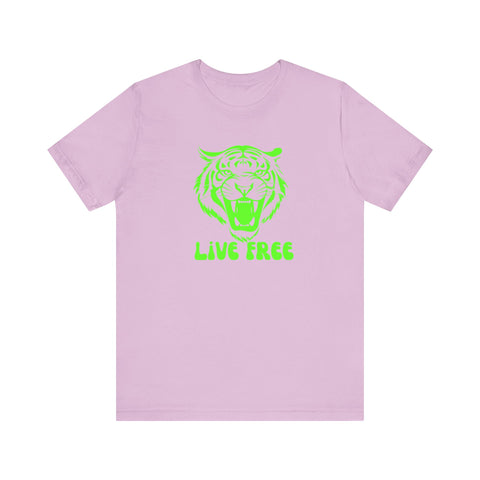 Fugitive Neon Green Live Free Tiger Graphic Tee
