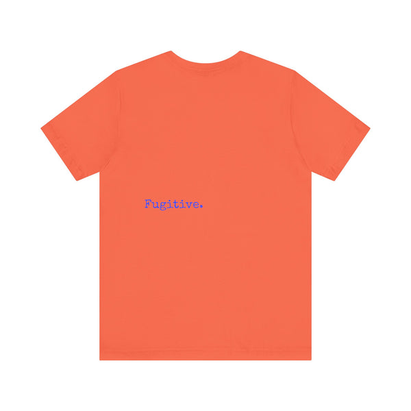 Neon Blue Skull Graphic Tee - Fugitive Statement T-shirt for Bold Style