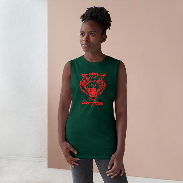 Live Free Tiger Unisex Tank Top