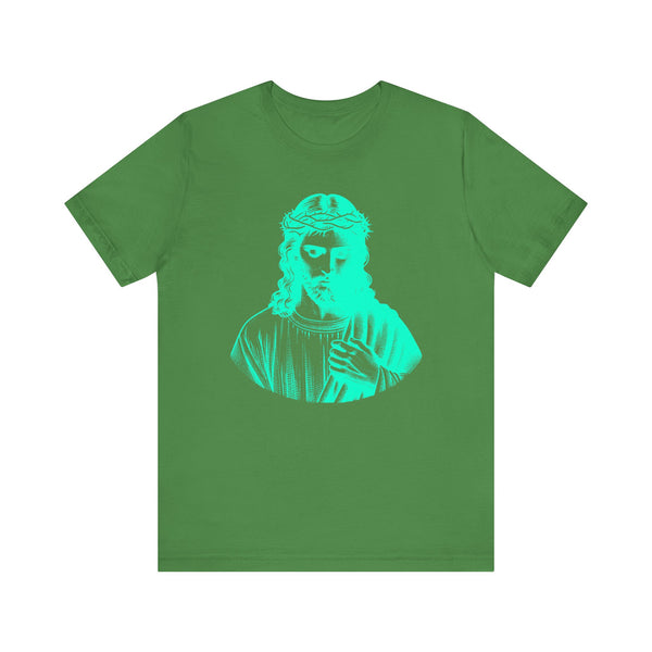 Neon Turquoise Jesus Graphic T-Shirt - Unisex Jersey Neon Turquoise Tee
