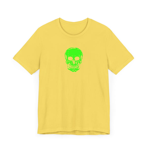 Fugitive Neon Lime Skull Tee - Unisex Jersey Short Sleeve T-Shirt