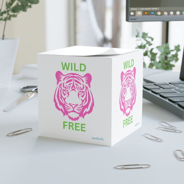 Wild Free Tiger Note Cube - Stylish Memo Pad for Animal Lovers