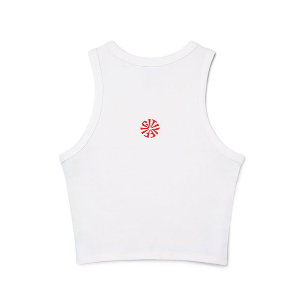Live Free Tiger Graphic Racer Tank Top for Women