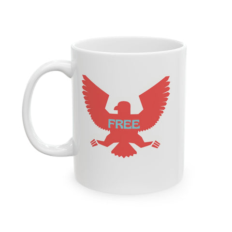 Stylish Red Bird ceramic mug with vibrant design, available in 11oz and 15oz sizes.
