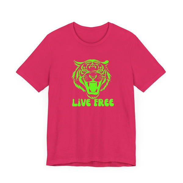 Fugitive Neon Green Live Free Tiger Graphic Tee