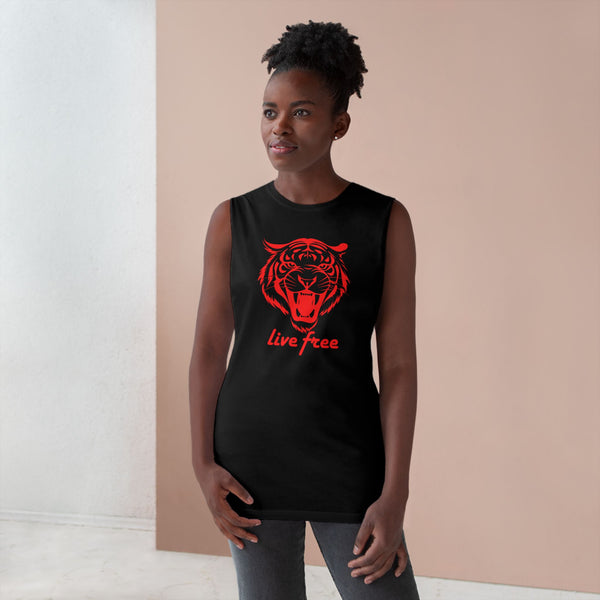Live Free Unisex Tiger Tank Top