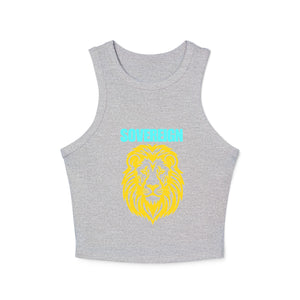Sovereign Lion Graphic Racer Tank Top for Women