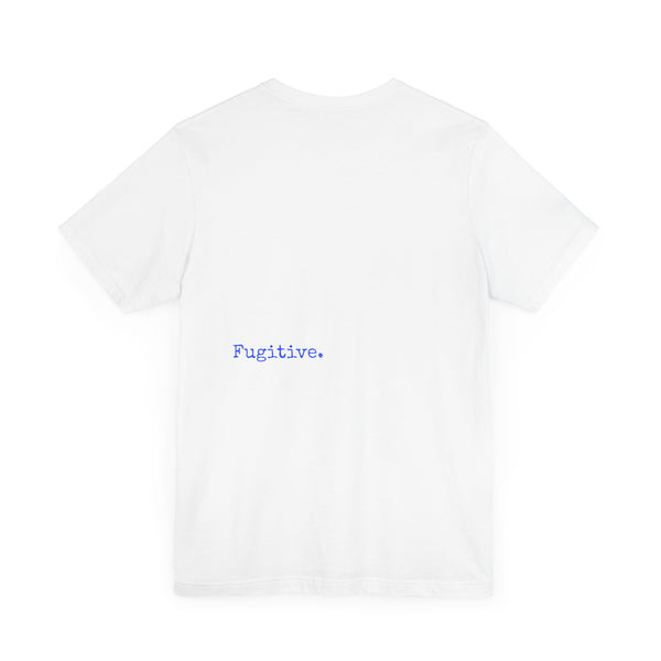 Stylish Unisex Neon Blue Skull Tee - "Fugitive" Graphic T-Shirt