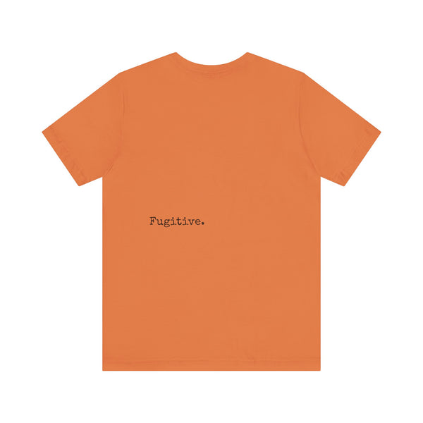 Dark Navy Blue Tiger Graphic Tee - Unisex Short Sleeve Shirt with 'Fugitive' Design