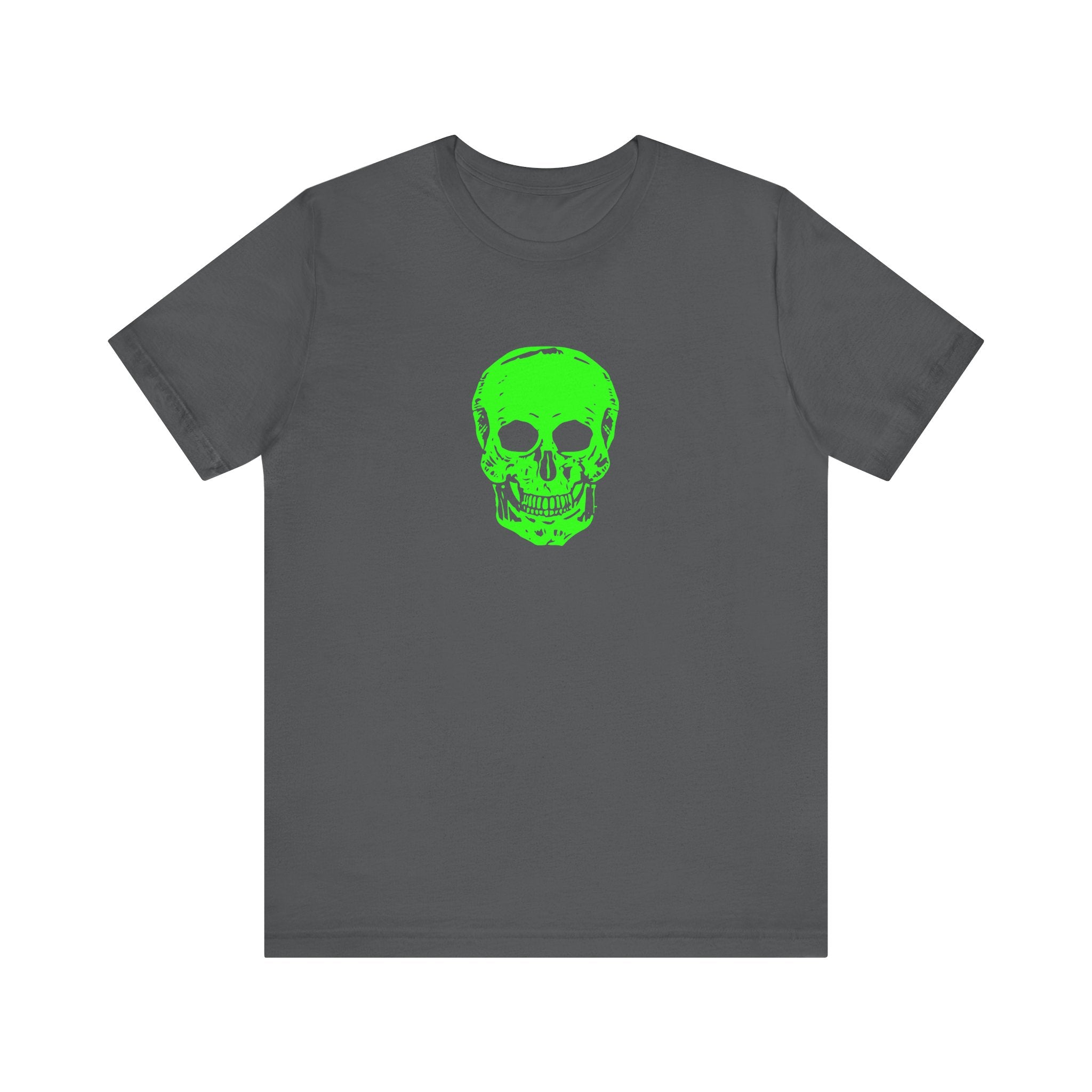 Chic Neon Lime Green Skull Graphic Tee - 'Fugitive.' Unisex Jersey T-Shirt