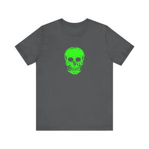 Chic Neon Lime Green Skull Graphic Tee - 'Fugitive.' Unisex Jersey T-Shirt