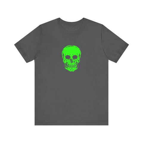 Chic Neon Lime Green Skull Graphic Tee - 'Fugitive.' Unisex Jersey T-Shirt