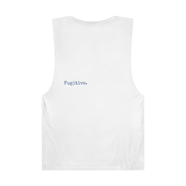 Navy Blue Fugitive Tiger Graphic Tank Top - Unisex Barnard Style