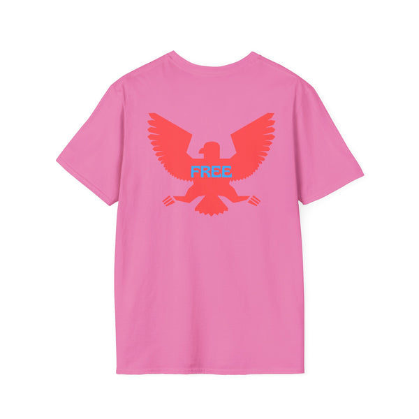 Unisex Softstyle T-Shirt - Vintage Eagle Design with 'FREE' Message