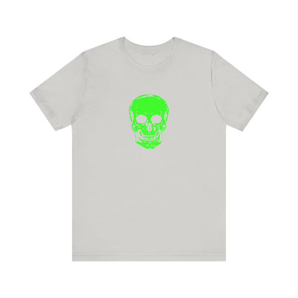 Chic Neon Lime Green Skull Graphic Tee - 'Fugitive.' Unisex Jersey T-Shirt