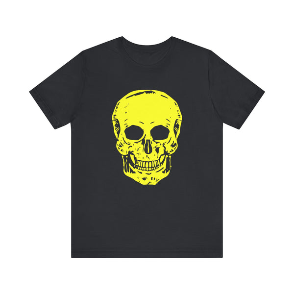 Neon Yellow Skull Graphic Unisex Short Sleeve Tee - Fugitive Design